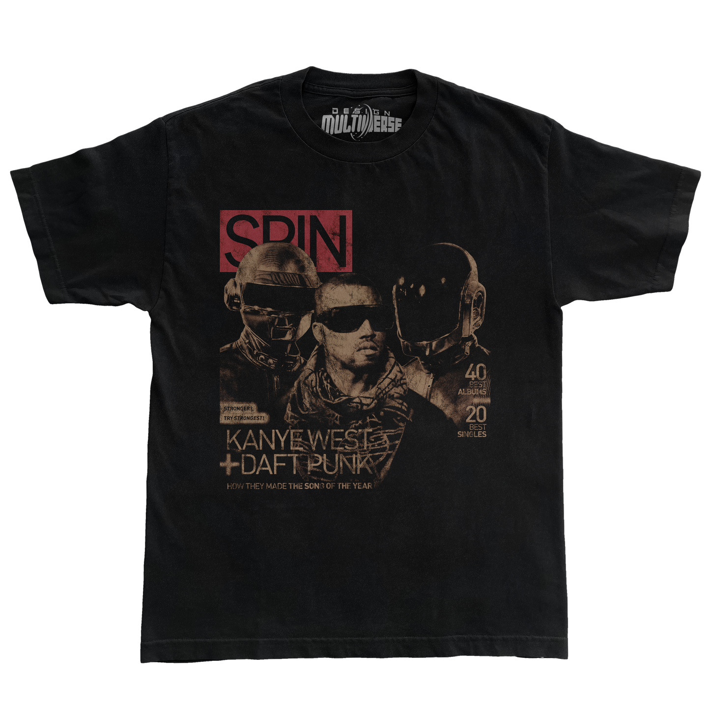 Spin Magazine Cover Kanye Daft Punk T Shirt