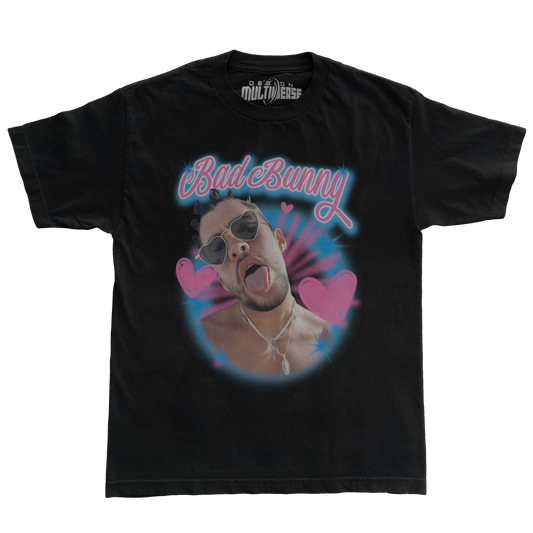 Bad Bunny Airbrush Style T Shirt